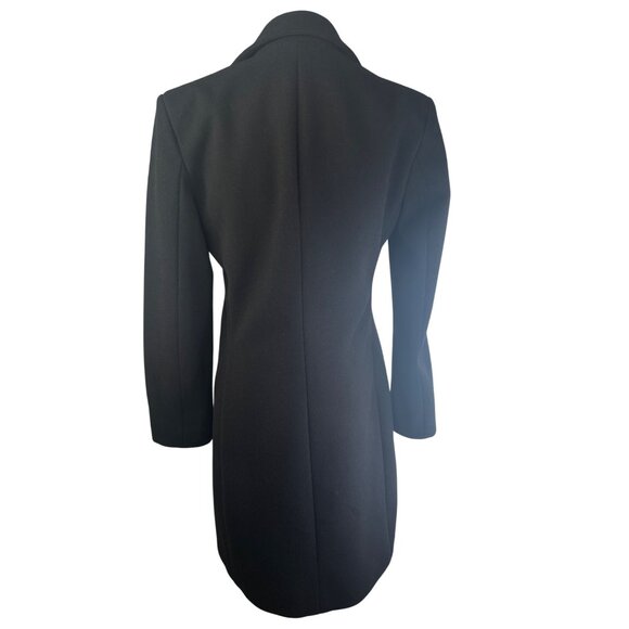 ZARA Womens Small Black Coat Long Length 2 Button NWOT - Picture 7 of 14